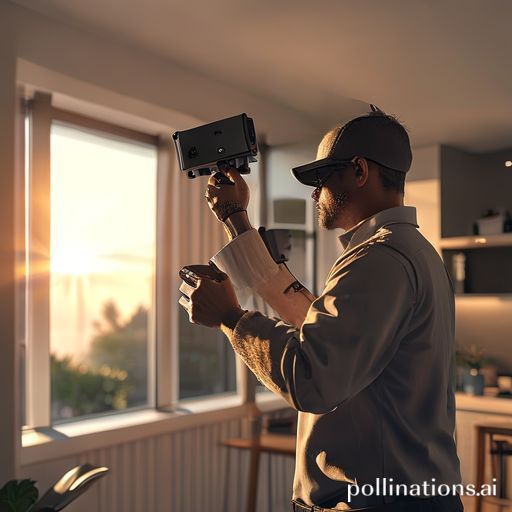 A professional technician meticulously installing a wireless CCTV camera on a wall, ensuring optimal angle and coverage, with a modern, minimalist home interior in the background, warm natural sunlight, cinematic atmosphere, ultra realistic, highly detailed, 8k quality, photorealistic
