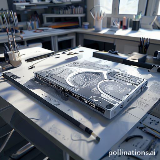 A detailed 3D printed prototype of a new electronic device, showcasing intricate designs and smooth finishes, placed on a workbench with various tools and design sketches in the background. The lighting is bright and focused on the prototype, highlighting its features, with a modern, clean workshop environment, ultra realistic, highly detailed, 8k quality, photorealistic